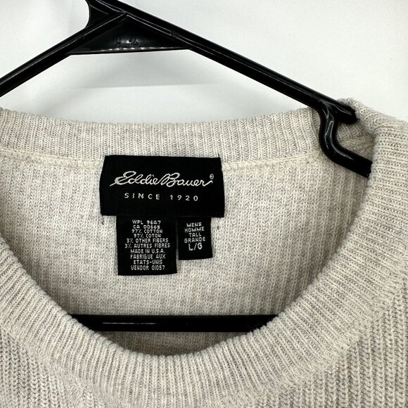 Eddie‎ Bauer Vintage Men's Cream Sweater Size Large - Picture 2 of 4